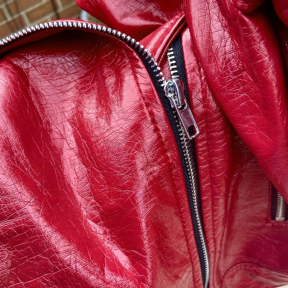 Patent Leather Motorcycle Jacket - Picture 4 of 4